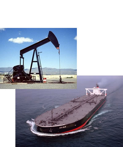 Explotación petrolífera terrestre y  transporte .